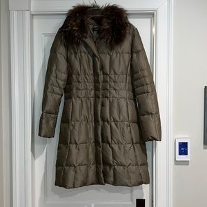 1 Madison Luxe Puffer coat with real fur trim
